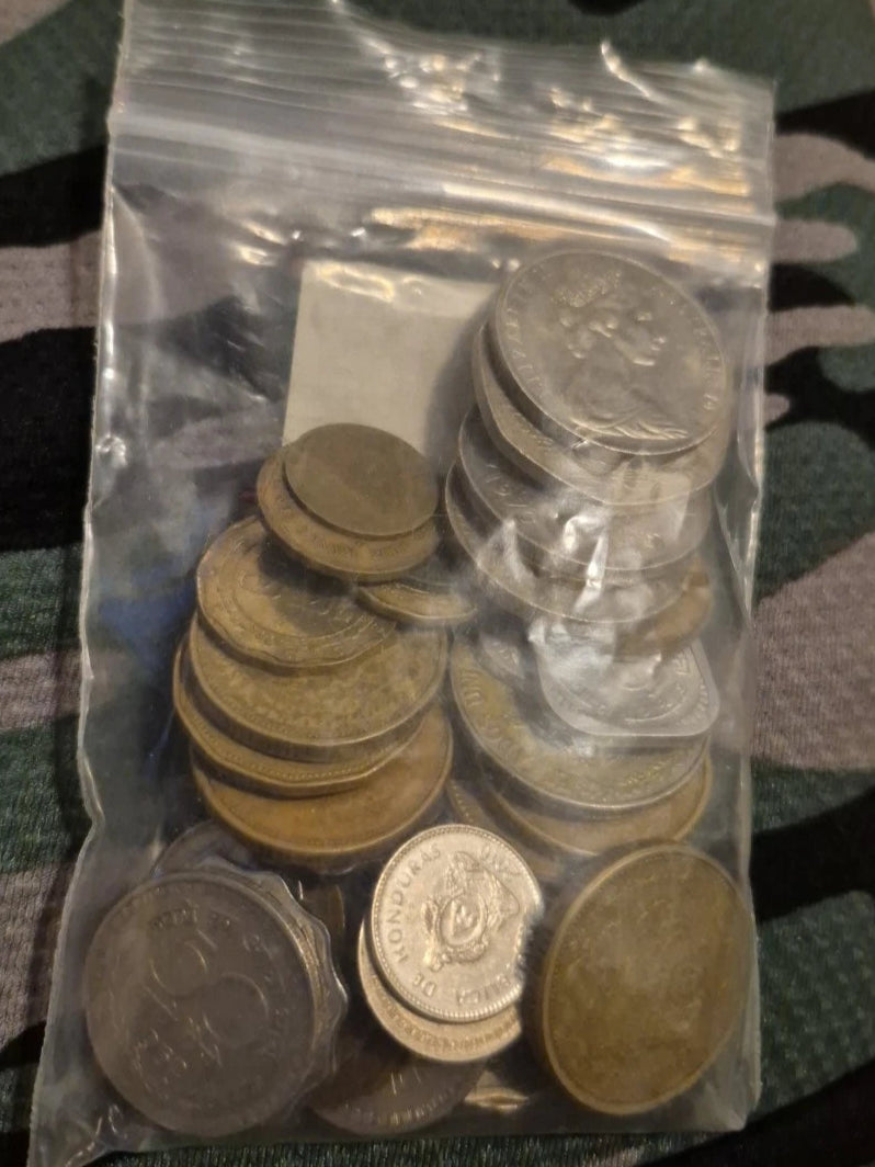 Bag Of Foreign Coins
